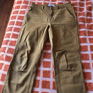 Everlane slim leg crop, brass